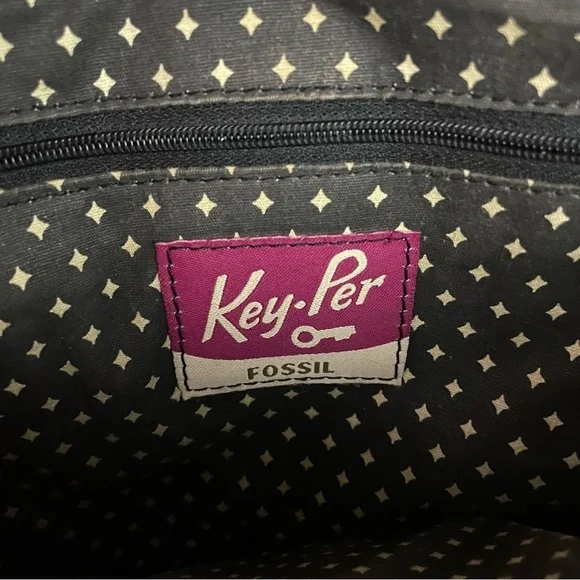 Fossil Keyper Leather Coated Crossbody Bag Floral Key-Per - Picture 4 of 8